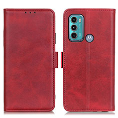 Coque Portefeuille Livre Cuir Etui Clapet M15L pour Motorola Moto G40 Fusion Rouge