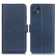 Coque Portefeuille Livre Cuir Etui Clapet M15L pour Motorola Moto G50 5G Bleu