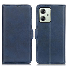 Coque Portefeuille Livre Cuir Etui Clapet M15L pour Motorola Moto G54 5G Bleu