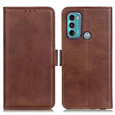 Coque Portefeuille Livre Cuir Etui Clapet M15L pour Motorola Moto G60 Marron