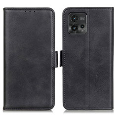 Coque Portefeuille Livre Cuir Etui Clapet M15L pour Motorola Moto G72 Noir