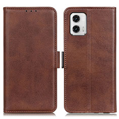 Coque Portefeuille Livre Cuir Etui Clapet M15L pour Motorola Moto G73 5G Marron