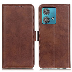 Coque Portefeuille Livre Cuir Etui Clapet M15L pour Motorola Moto G84 5G Marron