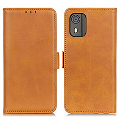 Coque Portefeuille Livre Cuir Etui Clapet M15L pour Nokia C02 Brun Clair