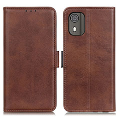 Coque Portefeuille Livre Cuir Etui Clapet M15L pour Nokia C02 Marron