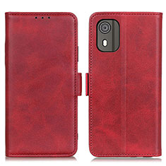 Coque Portefeuille Livre Cuir Etui Clapet M15L pour Nokia C02 Rouge