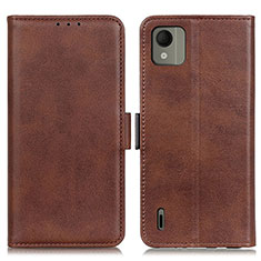 Coque Portefeuille Livre Cuir Etui Clapet M15L pour Nokia C110 Marron