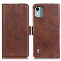 Coque Portefeuille Livre Cuir Etui Clapet M15L pour Nokia C12 Plus Marron