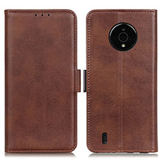 Coque Portefeuille Livre Cuir Etui Clapet M15L pour Nokia C200 Marron