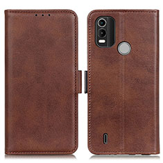 Coque Portefeuille Livre Cuir Etui Clapet M15L pour Nokia C21 Plus Marron