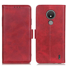 Coque Portefeuille Livre Cuir Etui Clapet M15L pour Nokia C21 Rouge