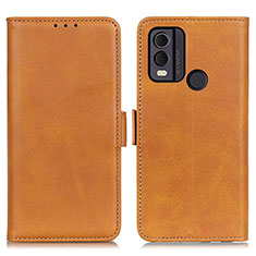 Coque Portefeuille Livre Cuir Etui Clapet M15L pour Nokia C22 Brun Clair