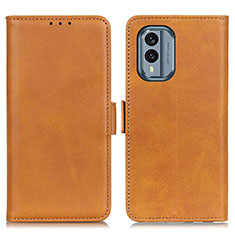 Coque Portefeuille Livre Cuir Etui Clapet M15L pour Nokia X30 5G Brun Clair