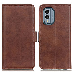 Coque Portefeuille Livre Cuir Etui Clapet M15L pour Nokia X30 5G Marron