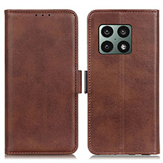 Coque Portefeuille Livre Cuir Etui Clapet M15L pour OnePlus 10 Pro 5G Marron