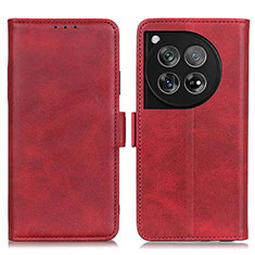 Coque Portefeuille Livre Cuir Etui Clapet M15L pour OnePlus 12R 5G Rouge