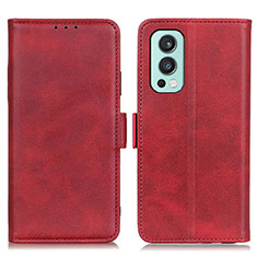 Coque Portefeuille Livre Cuir Etui Clapet M15L pour OnePlus Nord 2 5G Rouge