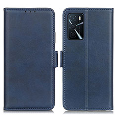 Coque Portefeuille Livre Cuir Etui Clapet M15L pour Oppo A16 Bleu