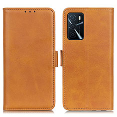 Coque Portefeuille Livre Cuir Etui Clapet M15L pour Oppo A16s Brun Clair