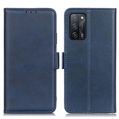 Coque Portefeuille Livre Cuir Etui Clapet M15L pour Oppo A53s 5G Bleu