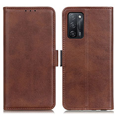 Coque Portefeuille Livre Cuir Etui Clapet M15L pour Oppo A53s 5G Marron