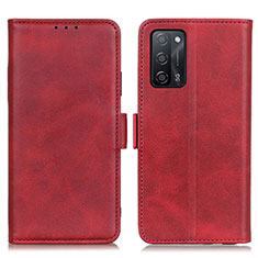 Coque Portefeuille Livre Cuir Etui Clapet M15L pour Oppo A53s 5G Rouge