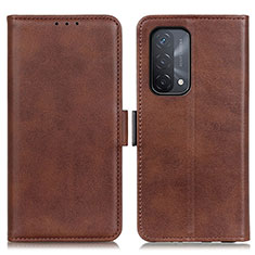 Coque Portefeuille Livre Cuir Etui Clapet M15L pour Oppo A54 5G Marron