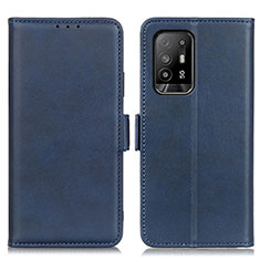 Coque Portefeuille Livre Cuir Etui Clapet M15L pour Oppo A94 5G Bleu