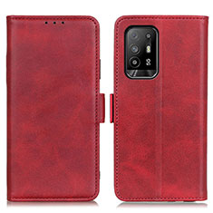 Coque Portefeuille Livre Cuir Etui Clapet M15L pour Oppo A94 5G Rouge