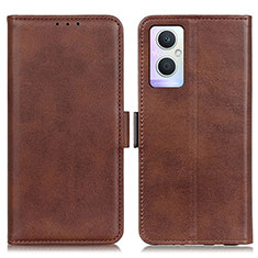 Coque Portefeuille Livre Cuir Etui Clapet M15L pour Oppo A96 5G Marron