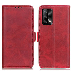 Coque Portefeuille Livre Cuir Etui Clapet M15L pour Oppo F19 Rouge