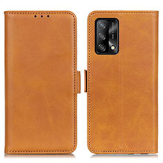 Coque Portefeuille Livre Cuir Etui Clapet M15L pour Oppo F19s Brun Clair