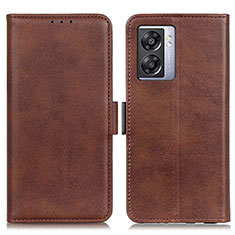 Coque Portefeuille Livre Cuir Etui Clapet M15L pour Oppo K10 5G India Marron