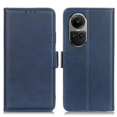 Coque Portefeuille Livre Cuir Etui Clapet M15L pour Oppo Reno10 5G Bleu