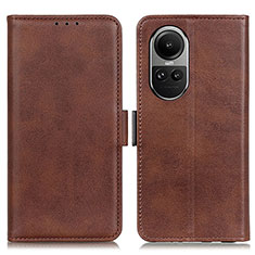 Coque Portefeuille Livre Cuir Etui Clapet M15L pour Oppo Reno10 Pro 5G Marron