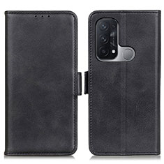 Coque Portefeuille Livre Cuir Etui Clapet M15L pour Oppo Reno5 A Noir