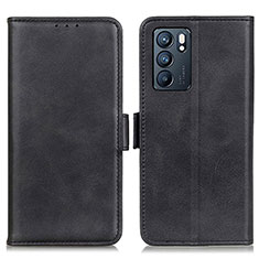 Coque Portefeuille Livre Cuir Etui Clapet M15L pour Oppo Reno6 5G Noir