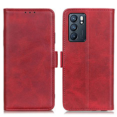 Coque Portefeuille Livre Cuir Etui Clapet M15L pour Oppo Reno6 5G Rouge