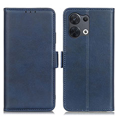 Coque Portefeuille Livre Cuir Etui Clapet M15L pour Oppo Reno8 5G Bleu