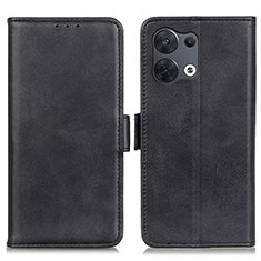 Coque Portefeuille Livre Cuir Etui Clapet M15L pour Oppo Reno8 5G Noir