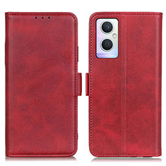 Coque Portefeuille Livre Cuir Etui Clapet M15L pour Oppo Reno8 Lite 5G Rouge