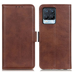 Coque Portefeuille Livre Cuir Etui Clapet M15L pour Realme 8 4G Marron