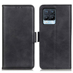 Coque Portefeuille Livre Cuir Etui Clapet M15L pour Realme 8 4G Noir