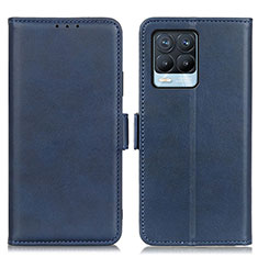 Coque Portefeuille Livre Cuir Etui Clapet M15L pour Realme 8 Pro Bleu