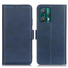 Coque Portefeuille Livre Cuir Etui Clapet M15L pour Realme 9 4G Bleu