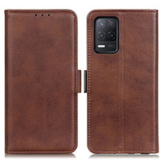 Coque Portefeuille Livre Cuir Etui Clapet M15L pour Realme 9 5G India Marron