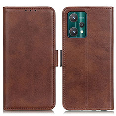 Coque Portefeuille Livre Cuir Etui Clapet M15L pour Realme 9 Pro+ Plus 5G Marron