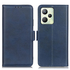 Coque Portefeuille Livre Cuir Etui Clapet M15L pour Realme C35 Bleu