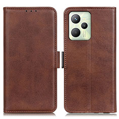 Coque Portefeuille Livre Cuir Etui Clapet M15L pour Realme C35 Marron