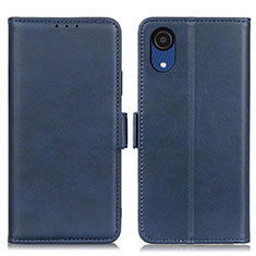 Coque Portefeuille Livre Cuir Etui Clapet M15L pour Samsung Galaxy A03 Core Bleu